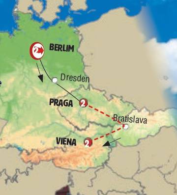 Circuito de 5 dias de autocarro Berlim e Praga, saídas sábados EXTRAS INCLUIDOS 