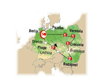 Berlin, Praga, Budapest y Polonia