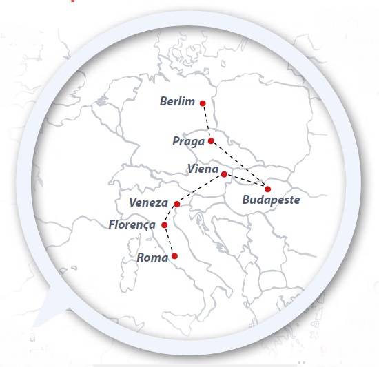 Circuito de 14 dias de ónibus EUROPA IMPERIAL de Berlim a Roma, saídas terças todo o ano