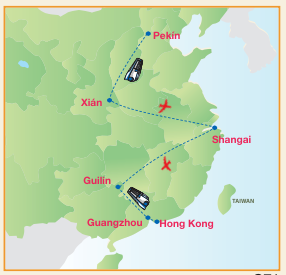 Gran Tour de 14 días desde Pekín (China fantástica + Hong Kong) recorrido en AUTOCAR 