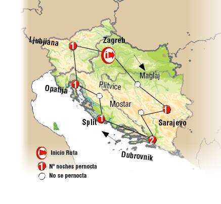 Mapa Split – Croacia – Viajeros del Camino