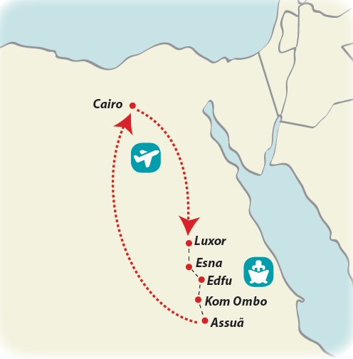 Circuito de 8 dias Na Terra dos Faraós, INCLUI cruzeiro ao longo do Nilo, saídas diárias