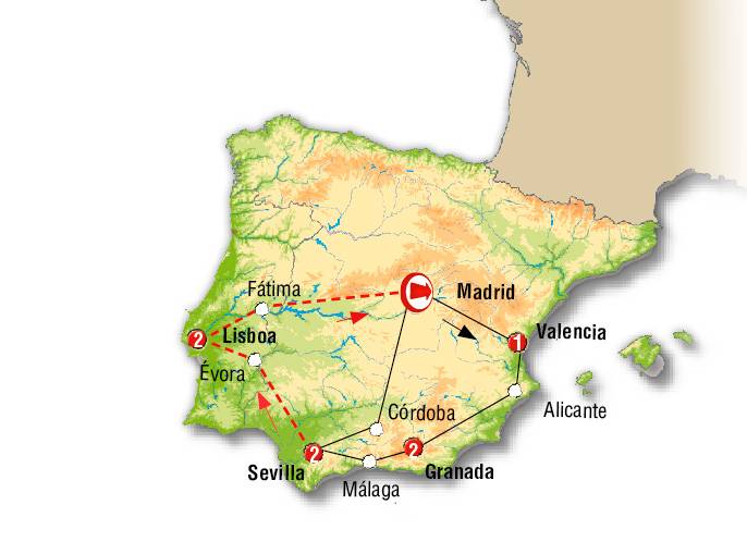 Costa de Levante y Andalucía 