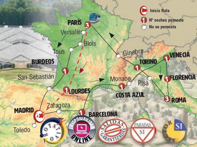 Circuito de 15 dias em ONIBUS por uma Europa Sonhada com Lourdes