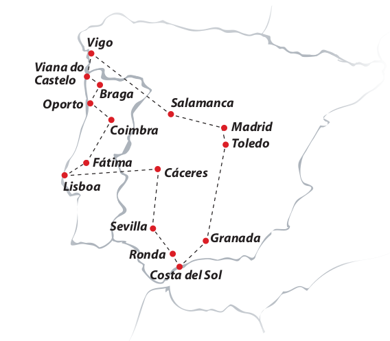 CASTILLA, GALICIA, PORTUGAL Y ANDALUCIA