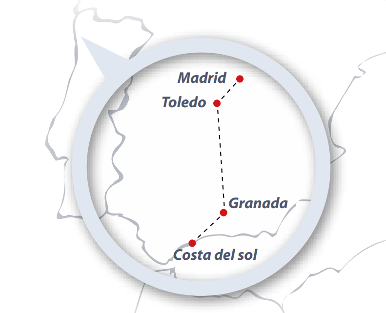 Granada, Toledo y Madrid