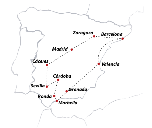 MADRID, ANDALUCÍA Y COSTA MEDITERRÁNEA
