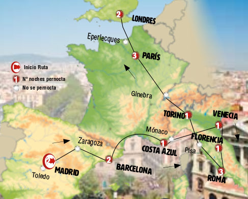 Viagens entre França-Itália-Espanha, Passe de trem França, Itália, Espanha