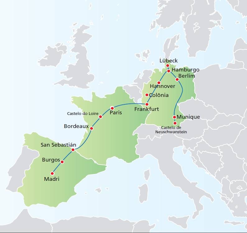 Promoções de viagem Circuito Portugal Espanha França Suíça e Itália EXTRAS  INCLUIDOS