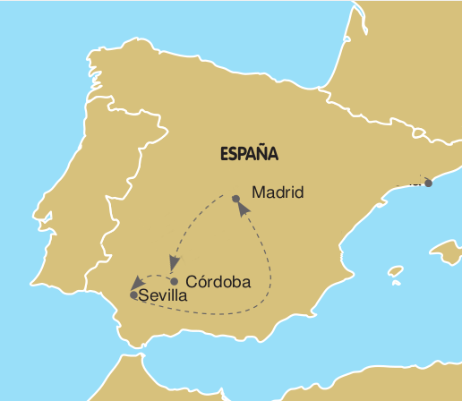Madrid, Córdoba Sevilla