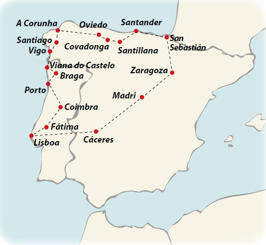 Circuito de 15 dias Madri, Norte da Espanha e Lusitânia, saídas sextas de Março a Outubro