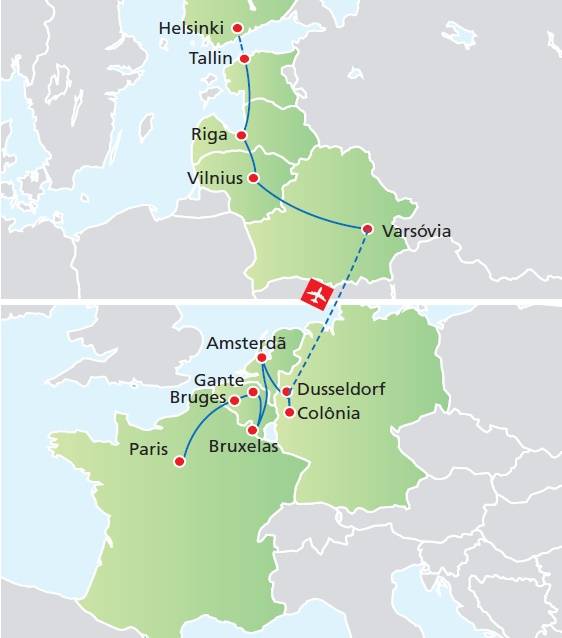 Circuito de 18 dias, Paris e Países Baixos com Varsóvia e R. Bálticas, saídas de Junho a Agosto