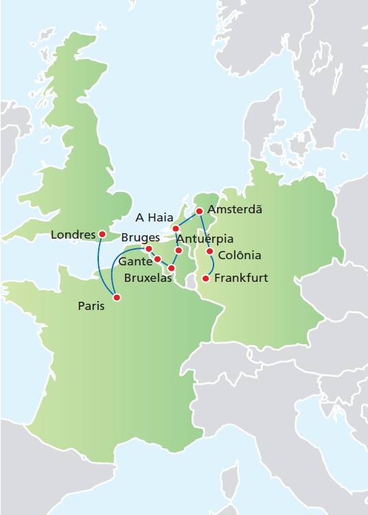 Circuito de 12 dias, Londres e Paris com Países Baixos, saídas ás quartas, todo o ano