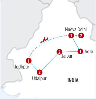 Gran Circuito de 10 días por ESENCIAS DEL RAJASTHAN salida desde NUEVA DELHI en AUTOCAR 