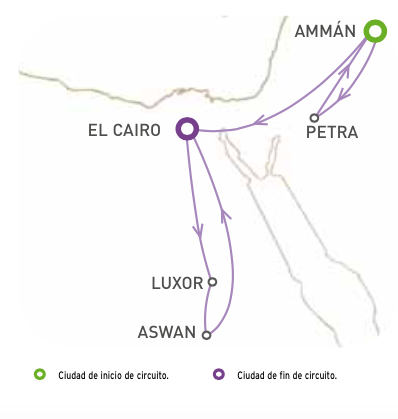 GRAN circuito de oriente JORDANIA-EGIPTO, RECORRIDO EN autocar de 13 DIAS, DESDE AMMAN, SALIDA  los Domingos. 
