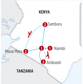 INCREIBLE CIRCUITO SOBREVOLANDO KENYA (Deluxe) desde NAIROBI POR 9 DIAS INCLUYE TRAYECTO AEREO