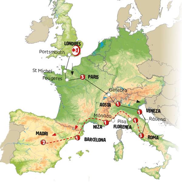 Londres, Paris e Italia Econômica