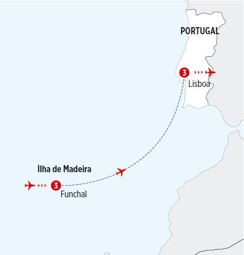 Roteiro de 7 dias, Madeira e Lisboa, saídas Segundas de Junho a Setembro