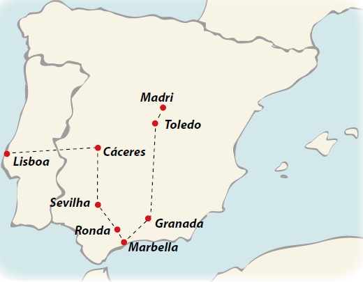 Circuito de 8 dias de ónibus Lisboa, Andaluzia e Madri, saídas terças de Abril a Outubro