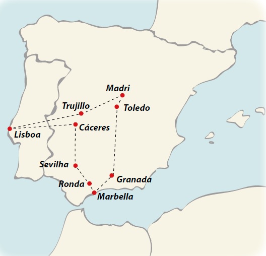 Circuito de 10 dias de ónibus Lisboa, Andaluzia e Madri, saídas terças de Abril a Outubro