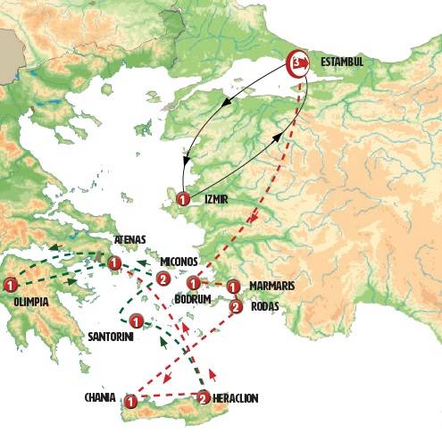 Circuito de 17 dias de autocarro De Istambul a Atenas, saídas sextas
